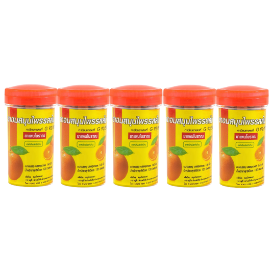 Kongkaherb - Herbal Lozenges, Orange Flavor (Pack of 5)