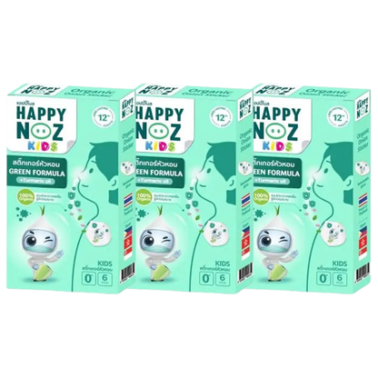 Happy Noz - Kids - Green Fragrance Formula (Pack of 3 x 6 patches)