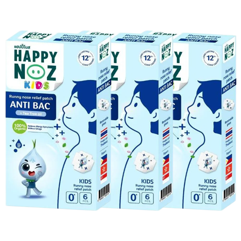 Happy Noz - Kids - Blue Fragrance Formula (Pack of 3 x 6 patches)