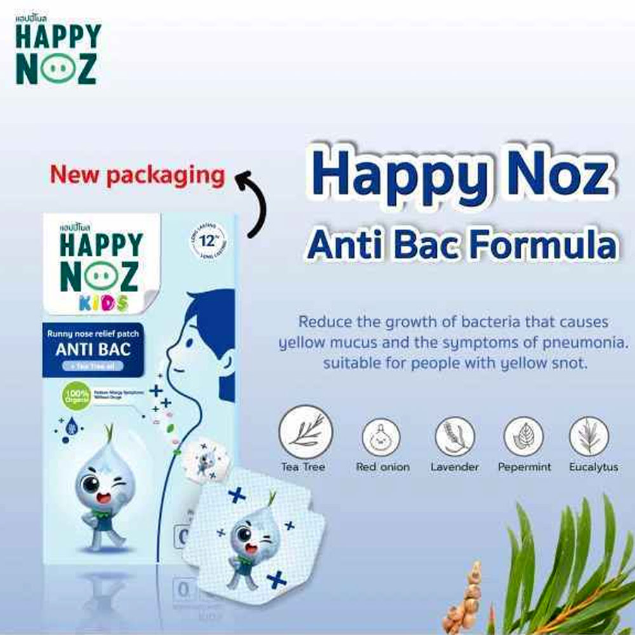 Happy Noz - Kids - Blue Fragrance Formula (Pack of 3 x 6 patches)