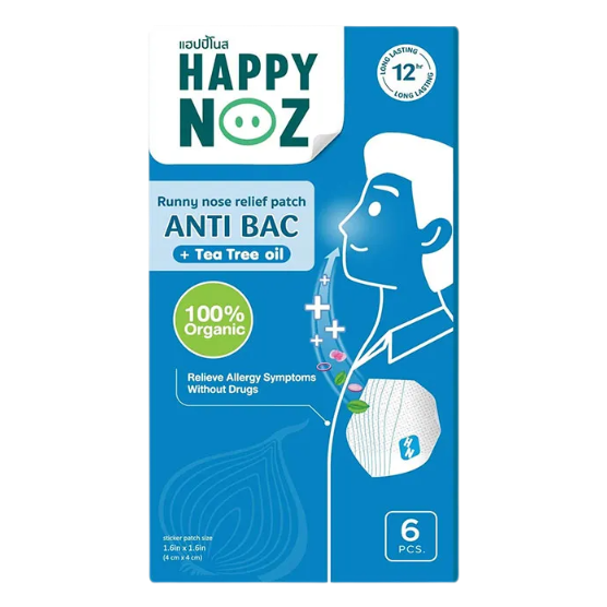 Happy Noz - Adult - Blue Fragrance Formula (Pack of 3 x 6 patches)