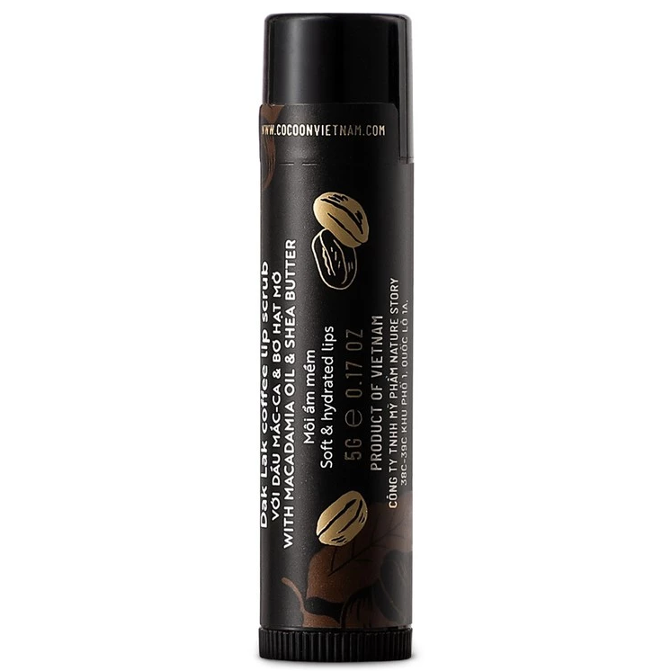 Cocoon Vietnam - Dak Lak Coffee Lip Scrub (Cà Phê Đắk Lắk Làm Sạch Da Chết Môi) with Macadamia Oil & Shea Butter 5g. (Pack of 3)