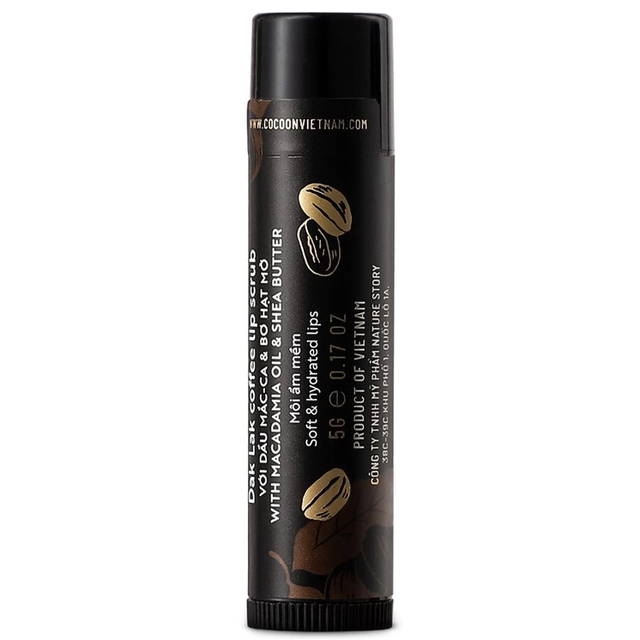 Cocoon Vietnam - Dak Lak Coffee Lip Scrub (Cà Phê Đắk Lắk Làm Sạch Da Chết Môi) with Macadamia Oil & Shea Butter 5g. (Pack of 3)