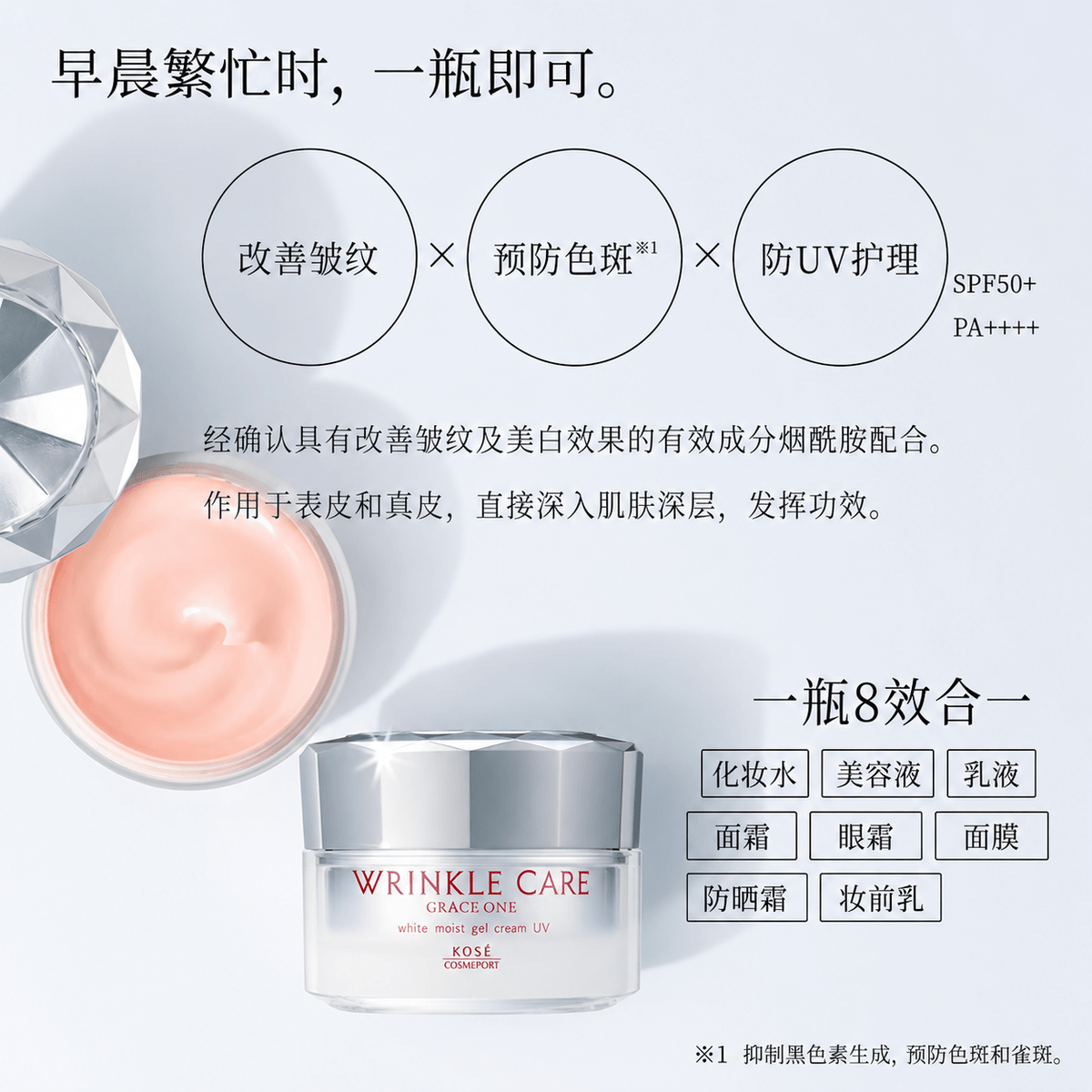 KOSE - Grace One - Wrinkle Care White Moist Gel Cream UV 60g.