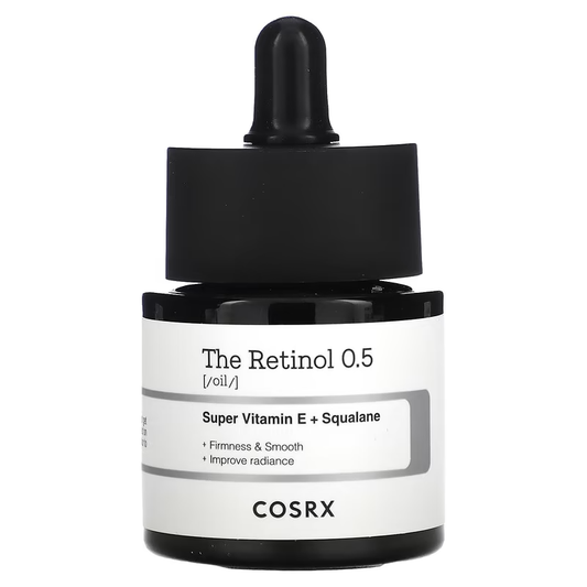COSRX - The Retinol 0.5 Oil, Super Vitaming E + Squalane 20ml.