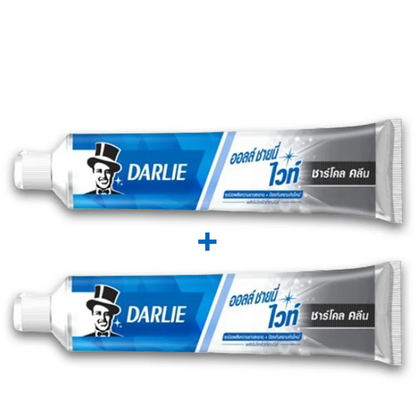 Darlie - All Shiny White Charcoal Toothpaste 140g. (Pack of 2)