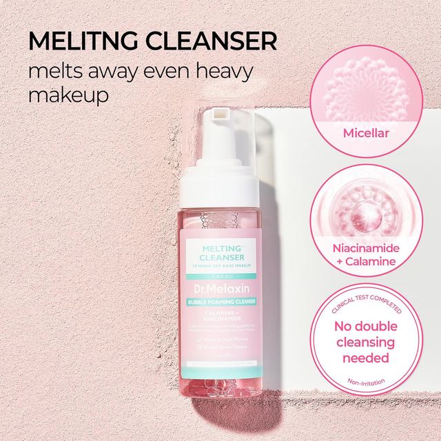 Dr.Melaxin - Melting Bubble Foaming Cleanser with Calamine + Niacinamide 150ml.