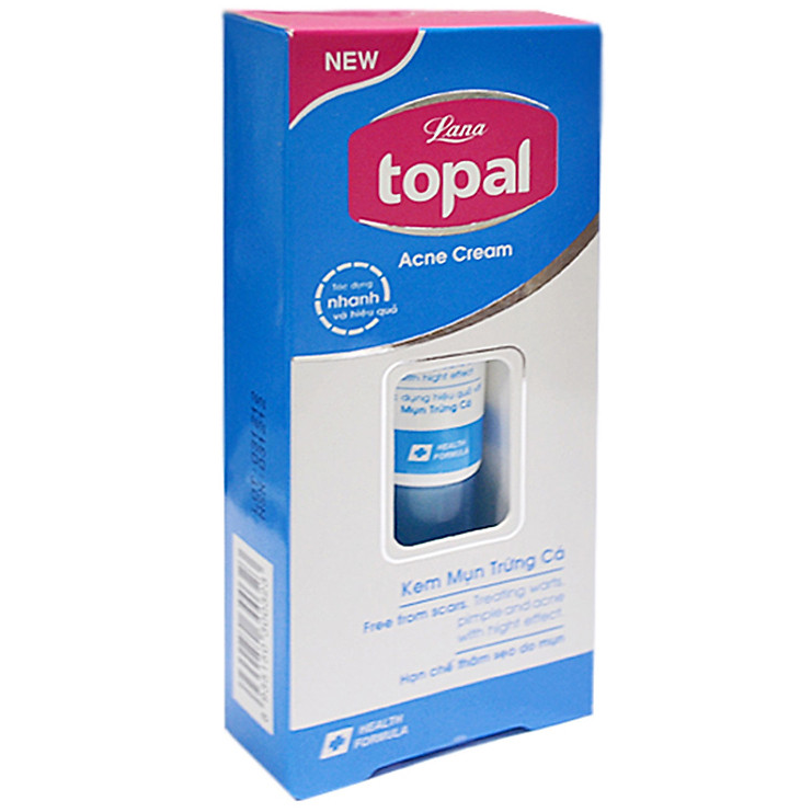 Lana - Topal Kem Dưỡng Da Ngừa Mụn Trứng Cá Acne Cream 10g.