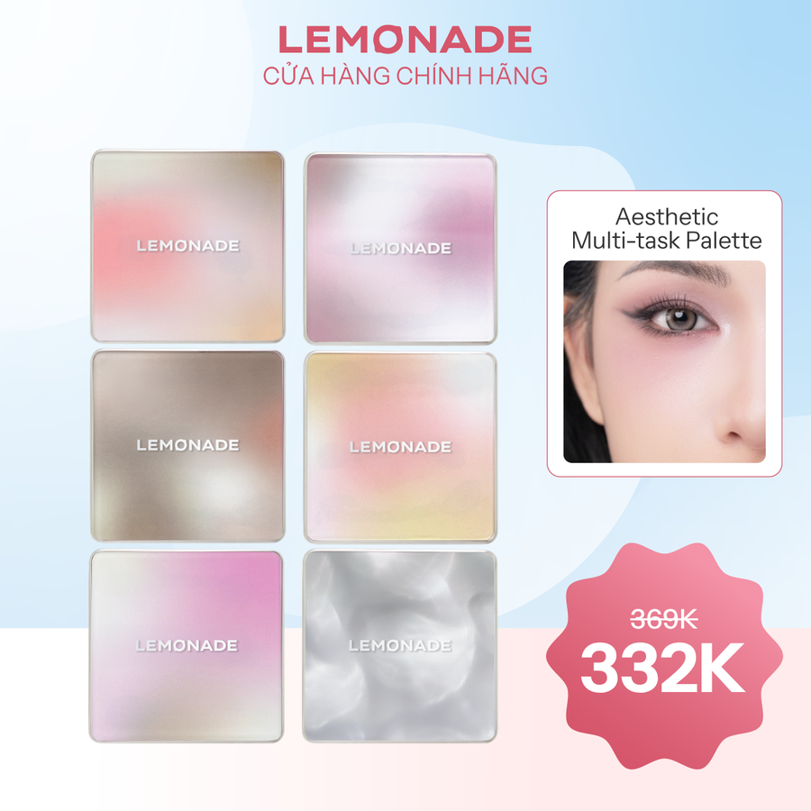 Lemonade - Aesthetic - Multi-Task Face Palette Bảng Phấn Mít Đa Năng Aesthetic Multi-task Palette - Full-on 10.8g.