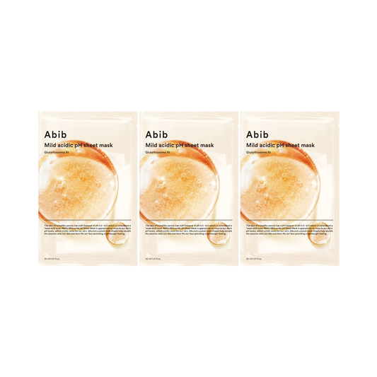 Abib - Mild Acidic pH Sheet Face Mask, Glutathiosome Fit 30ml. (Pack of 3)