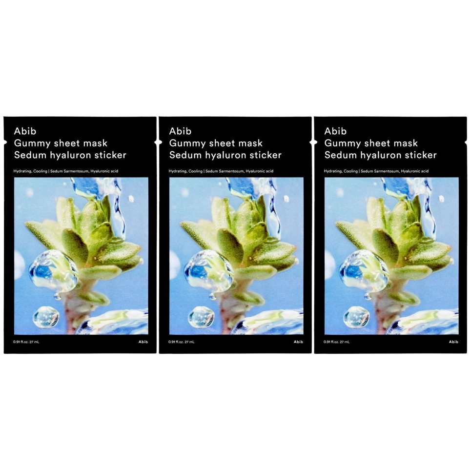 Abib - Abib - Gummy Sheet Mask Sedum Hyaluronic Acid Sticker 27ml. (Pack of 3)