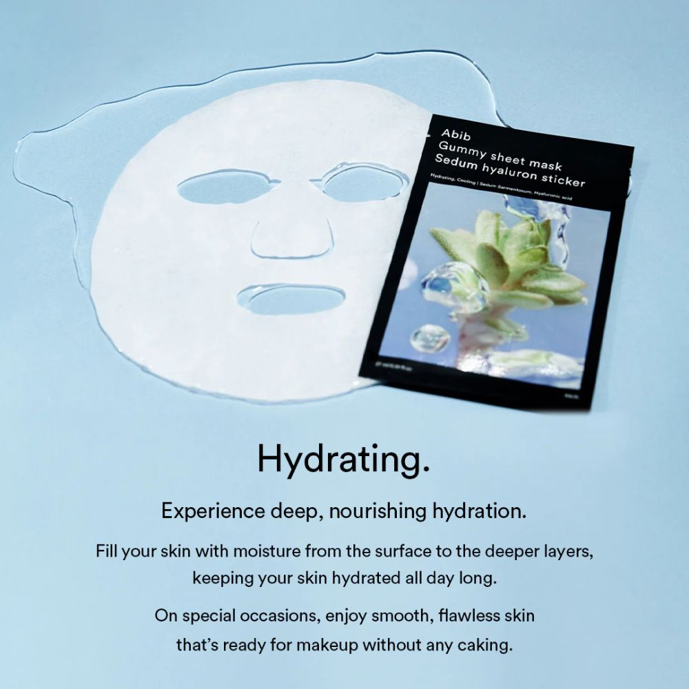 Abib - Abib - Gummy Sheet Mask Sedum Hyaluronic Acid Sticker 27ml. (Pack of 3)