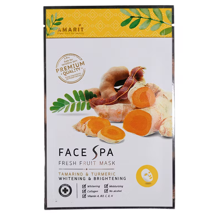 Amarit - Fresh Fruit Mask Whitening & Brightening, Tamarind & Turmeric 25ml. (Pack of 5)