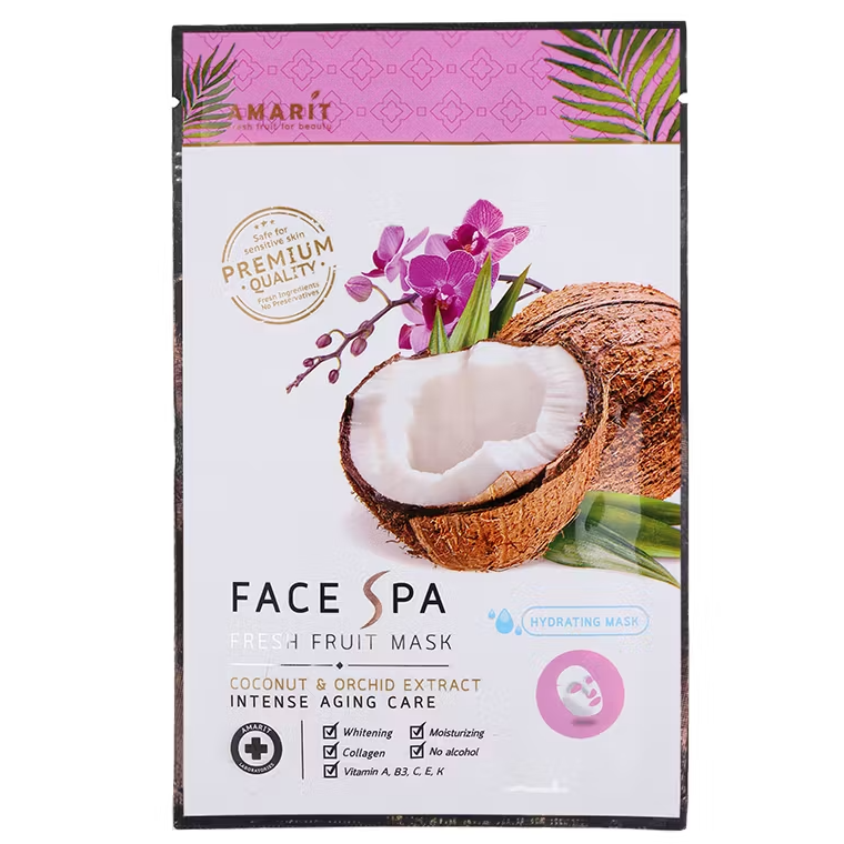 Amarit - Fresh Fruit Mask Intense Aging Care,  Coconut & Orchid Extract 25ml. (Pack of 5)