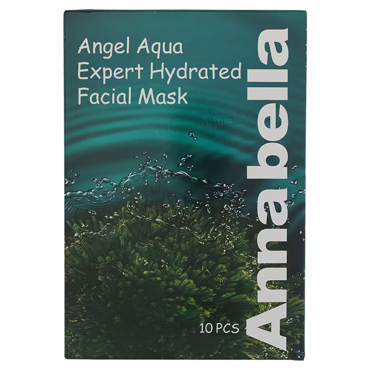 Annabella - Angel Aqua Expert Hydrated Facial Mask, Green (10 pieces)