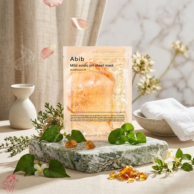 Abib - Mild Acidic pH Sheet Face Mask, Glutathiosome Fit 30ml. (Pack of 3)