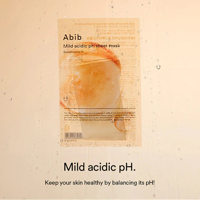 Abib - Mild Acidic pH Sheet Face Mask, Glutathiosome Fit 30ml. (Pack of 3)