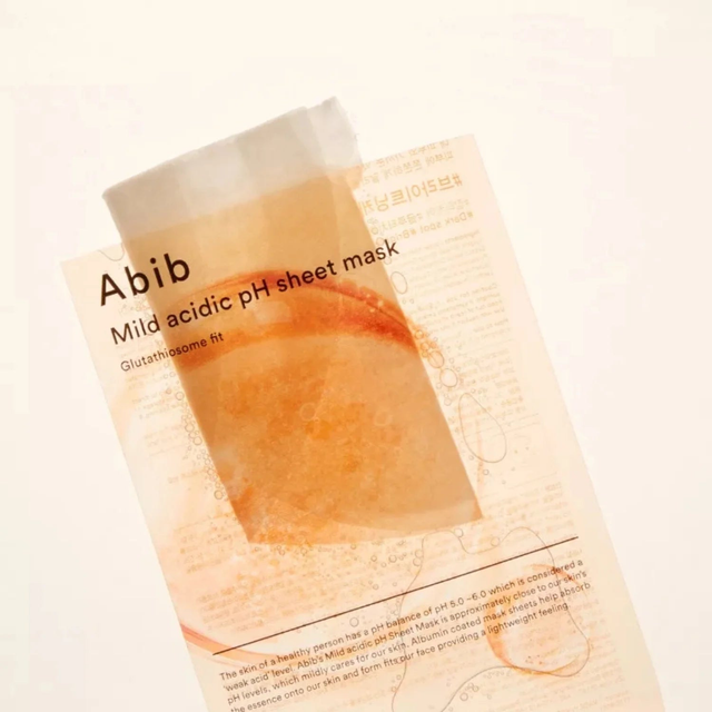 Abib - Mild Acidic pH Sheet Face Mask, Glutathiosome Fit 30ml. (Pack of 3)