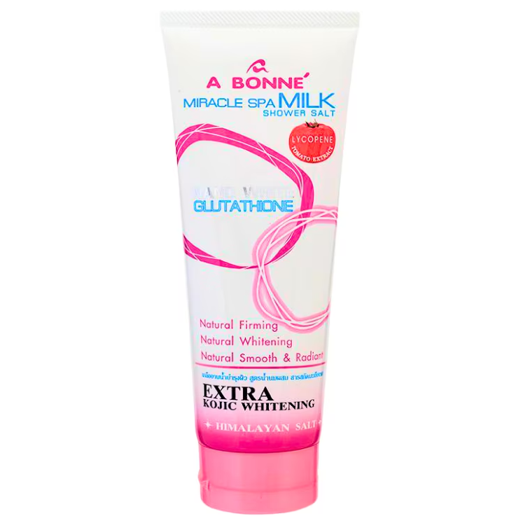 A Bonne' - Miracle Spa Milk Shower Salt Plus Lycopene Tomato Extract and Nano White Glutathone 350g.