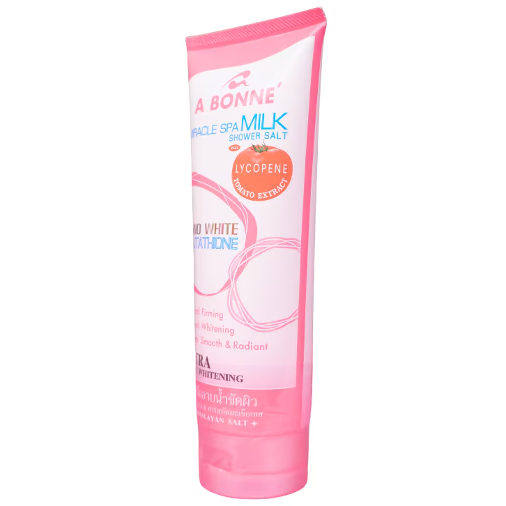 A Bonne' - Miracle Spa Milk Shower Salt Plus Lycopene Tomato Extract and Nano White Glutathone 350g.