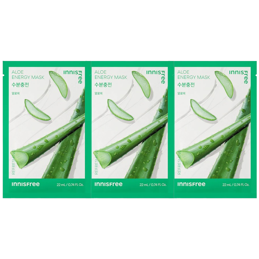 Innisfree - Squeeze Energy Mask Aloe 22ml. (Pack of 3)