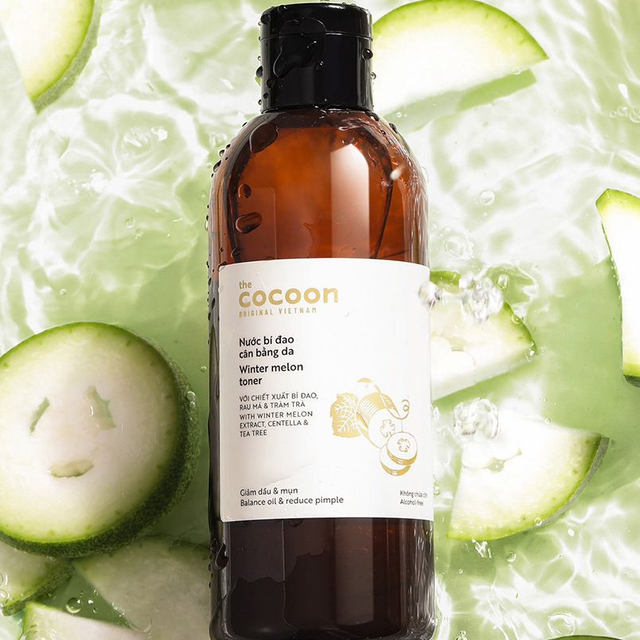 Cocoon Vietnam - Winter Melon Toner (Nước Bí Đao Cân Bằng Da) with Winter Melon Extract, Centella & Tea Tree 310ml.
