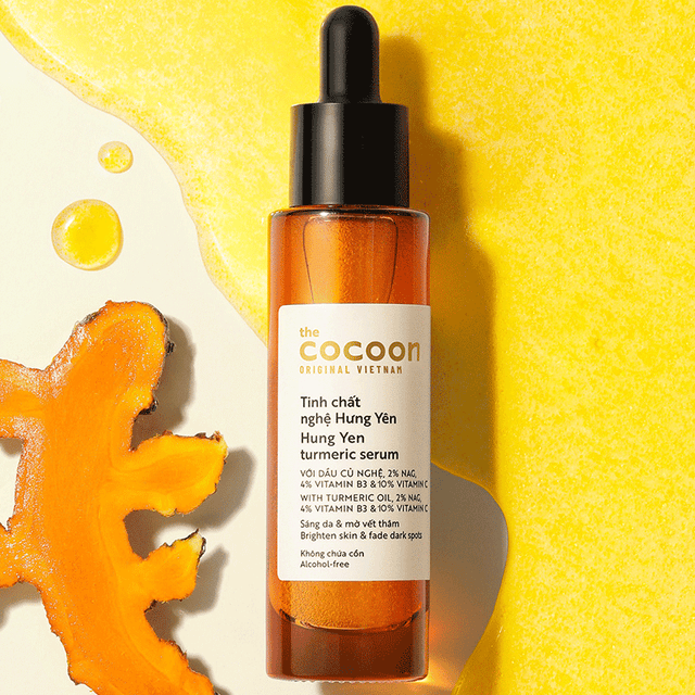 Cocoon Vietnam - Hung Yen Turmeric Serum (Tinh Chất Nghệ Hưng Yên) with Turmeric Oil, 2% NAG, 4% Vitamin B3 & 10% Vitamin C 30ml.