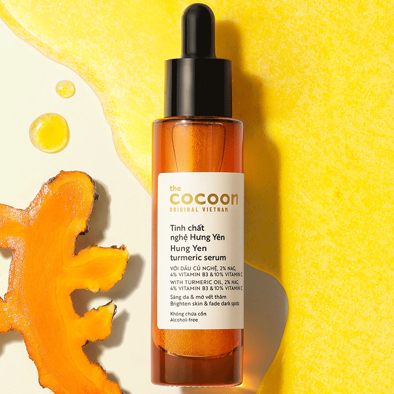 Cocoon Vietnam - Hung Yen Turmeric Serum (Tinh Chất Nghệ Hưng Yên) with Turmeric Oil, 2% NAG, 4% Vitamin B3 & 10% Vitamin C 30ml.