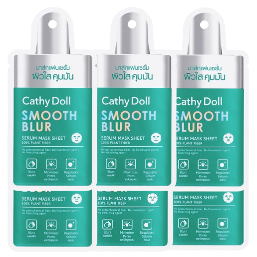 Cathy Doll - Smooth Blur Serum Mask Sheet 20g. (Pack of 6)