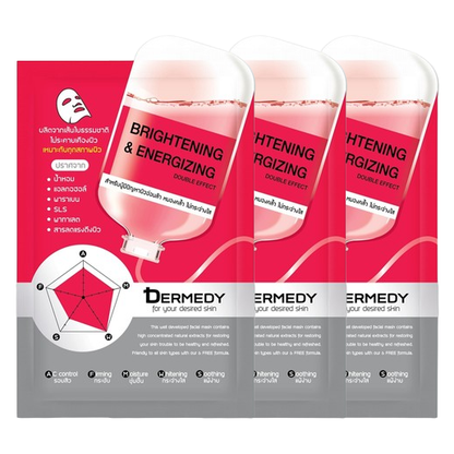 Dermedy - Brightening & Energizing Double Effect Mask 25g. (Pack of 3)