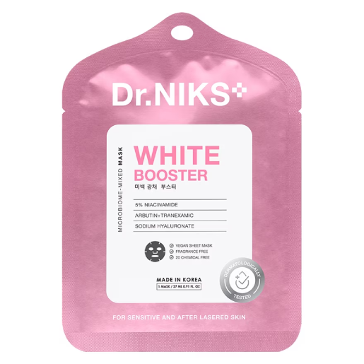 Dr.NIKS - White Booster Microbiome-Mixed Mask 27ml. (Pack of 3)