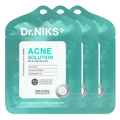 Dr.NIKS - Acne Solution Microbiome-Mixed Mask 27ml. (Pack of 3)