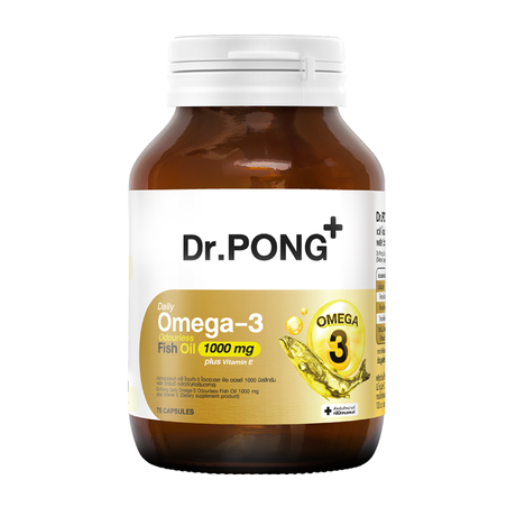 Dr.PONG - Daily Omega-3 Odourless Fish Oil 1000mg Plus Vitamin E (75 capsules)