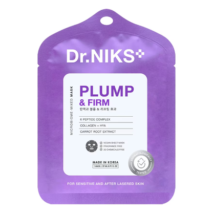 Dr.NIKS - Plump & Firm Microbiome-Mixed Mask 27ml. (Pack of 3)