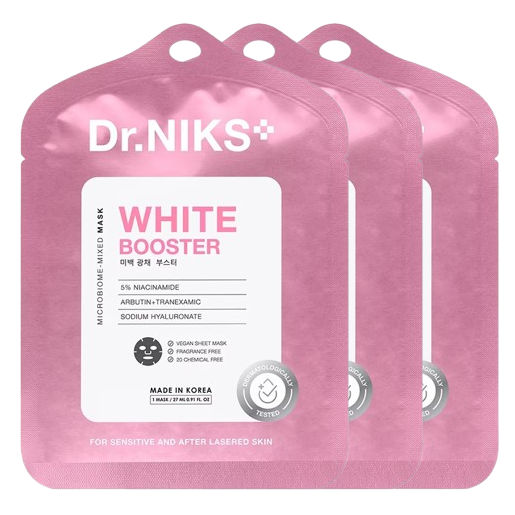 Dr.NIKS - White Booster Microbiome-Mixed Mask 27ml. (Pack of 3)