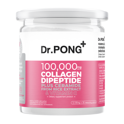 Dr.PONG - 100,000mg Collagen Dipeptide Plus Ceramide from Rice Extract and Vitamin C 102g.