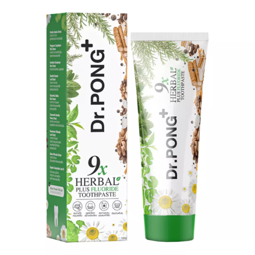 Dr.PONG - 9X Herbal Plus Fluoride Toothpaste 100g.