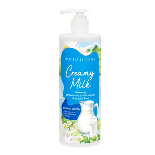 Cute Press - Creamy Milk Whitening Shower Cream 490ml.