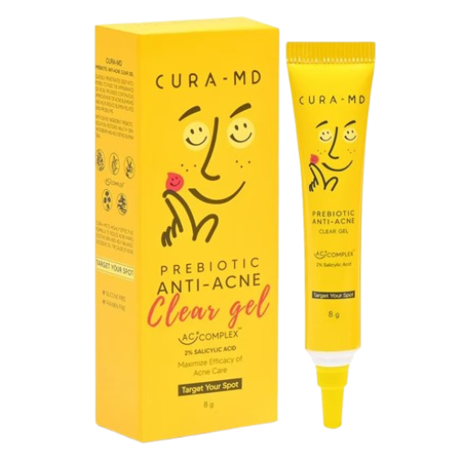 CURA-MD - Prebiotic Anti-Acne Clear Gel, 2% Salicylic Acid 8g.