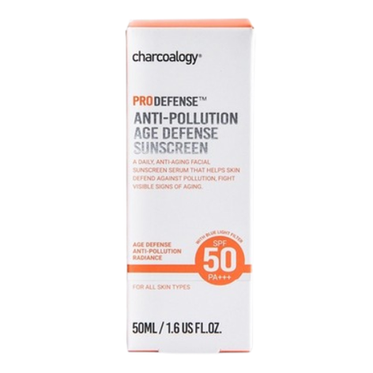 Charcoalogy - Prodefense Age Defense Daily Antioxidant Detox Sunscreen SPF50 PA+++ 50ml.