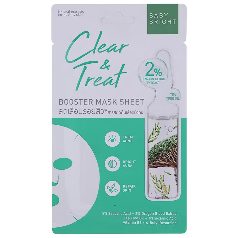 Baby Bright - Clear & Treat Booster Mask Sheet 20g. (Pack of 3)