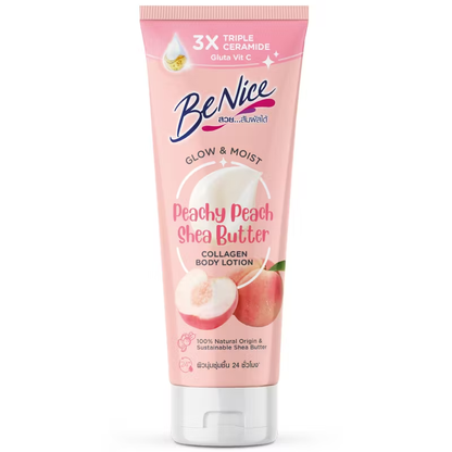 BeNice - Glow & Moist Peachy Peach Shea Butter Collagen Body Lotion 170ml.