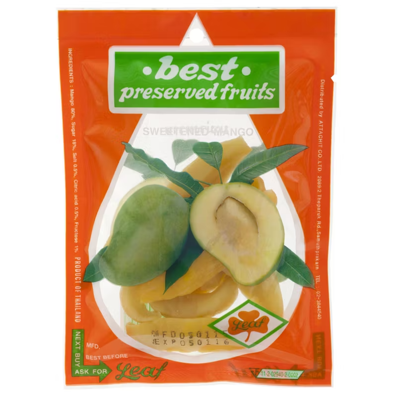 Best - Salted Papaya, Salted Mango, Sweet Plum, Mango Glass, Sweet Mango, Salted Jujube (Pack of 6 Mix, 40g.-60g. each)