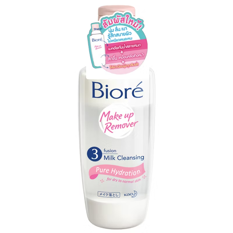 Biore - Make Up Remover 3 Fusion Milk Cleansing Pure Hydration 300ml.