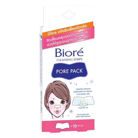 Biore - Cleansing Strips, Pore Pack - 10 strings (Pack of 3, total 30 strings)