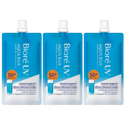 Biore - UV Aqua Rich Watery Gel SPF 50+/PA++++ 7ml. (Pack of 3)