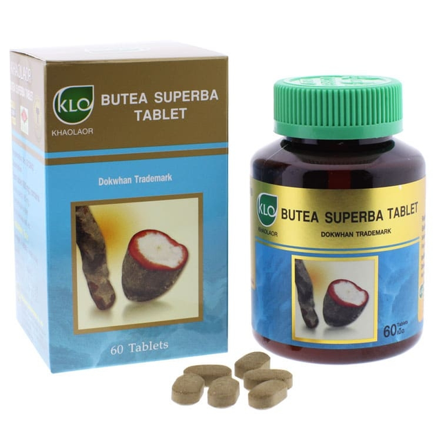 Khaolaor - Butea Superba Tablet - Butea Superba, Elephantopus Scaber Linn., Ficus Pubigera Wall. (60 tablets)