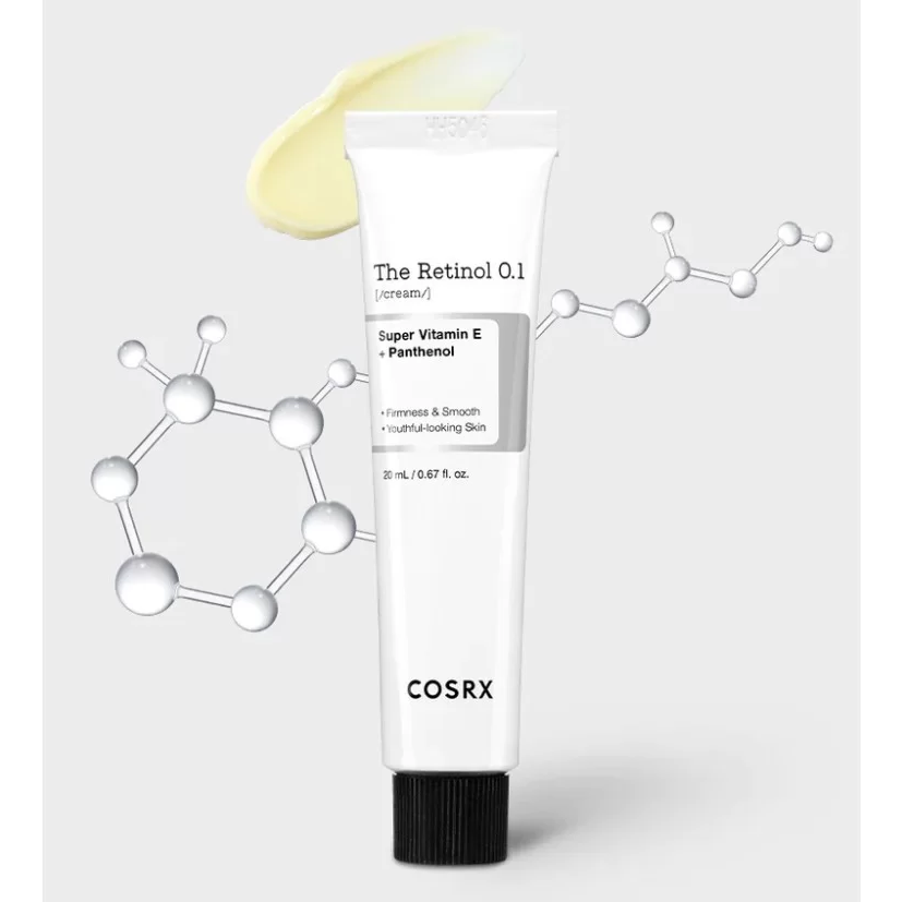 COSRX - The Retinol 0.1 Cream, Super Vitamin E + Panthenol 20ml.