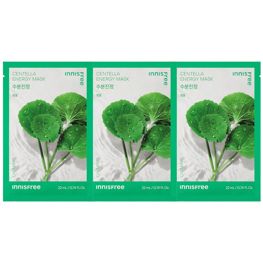 Innisfree - Squeeze Energy Mask Centella 22ml. (Pack of 3)