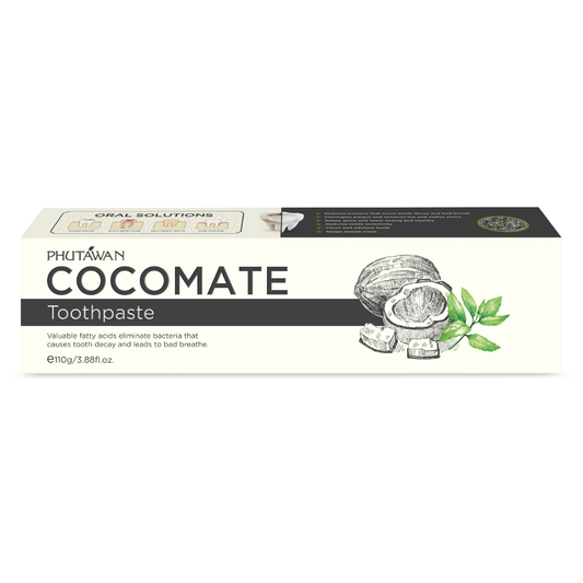 Phutawan - Cocomate Natural Premium Toothpaste with Organic Coconut Oil 110g.